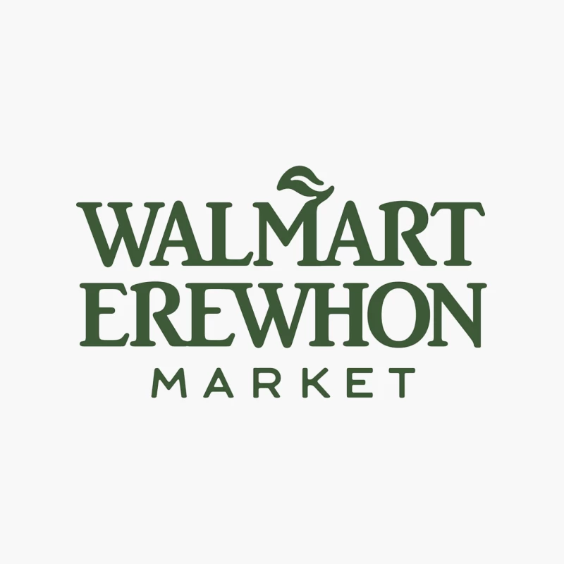 Walmart-Erewhon Market Logo Parody in Green Cotton Tote Bag