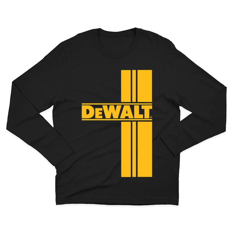 DeWalt Power Tools Brand Logo in Yellow Male Long Sleeve T-Shirt