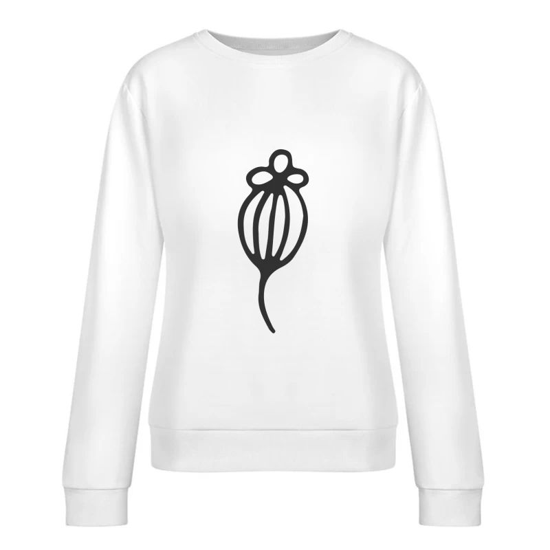 Illustration de fleur stylisée Femme Sweat-shirt à enfiler