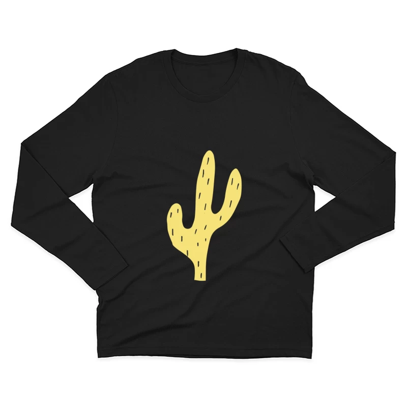 Illustration de cactus jaune Homme Manches Longues T-Shirt
