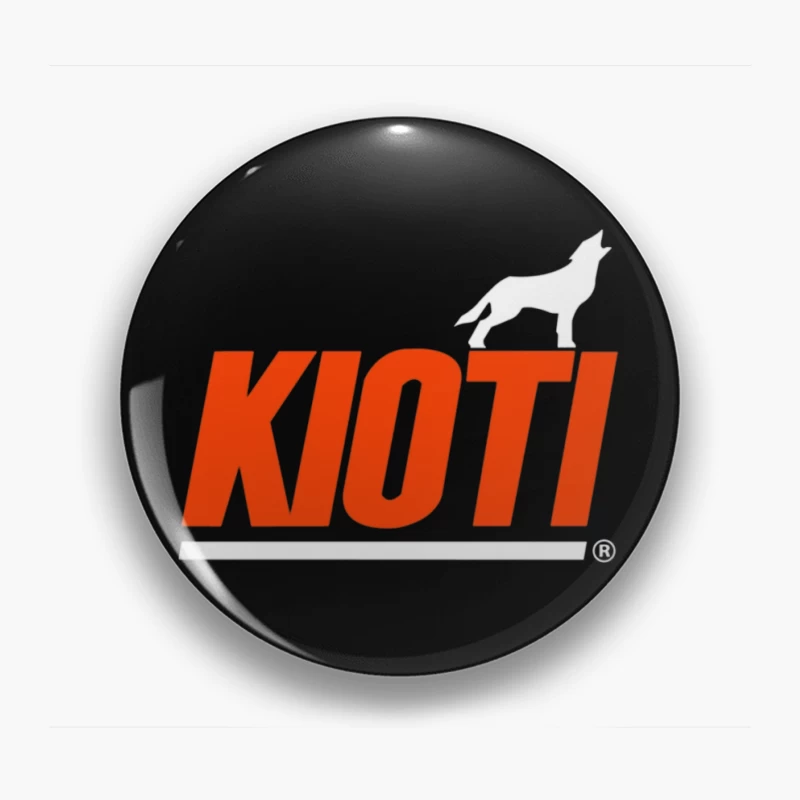 Kioti Farm Equipment Brand Logo with Wolf Silhouette Pin