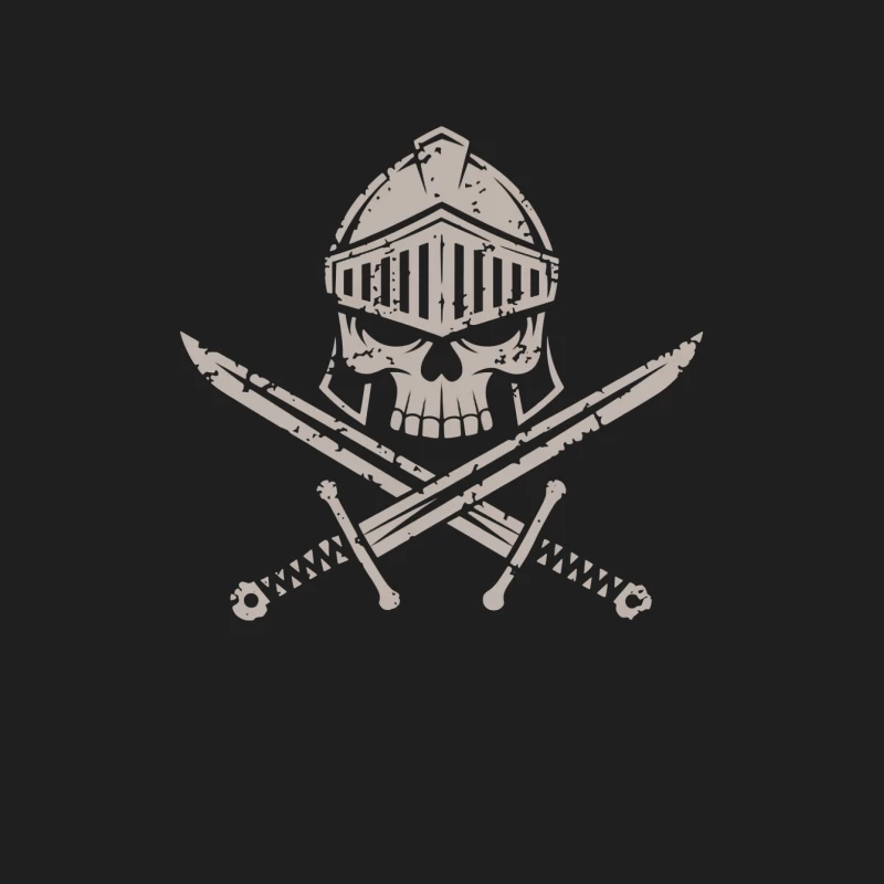 Medieval Knight Skull and Swords Emblem Male Tank Top