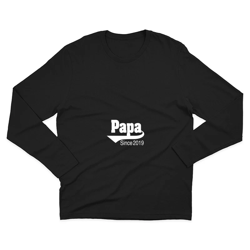 Logo Papa depuis 2019 Homme Manches Longues T-Shirt