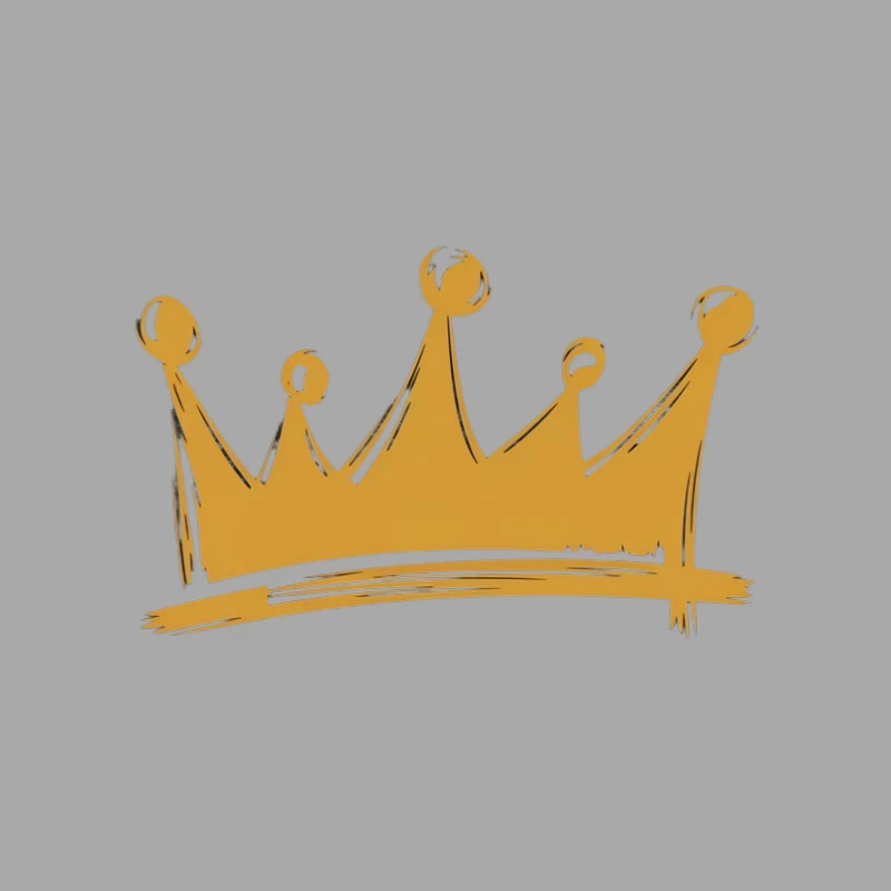 Golden Crown: Symbol of Royal Luxury Male Pullover Hoodie