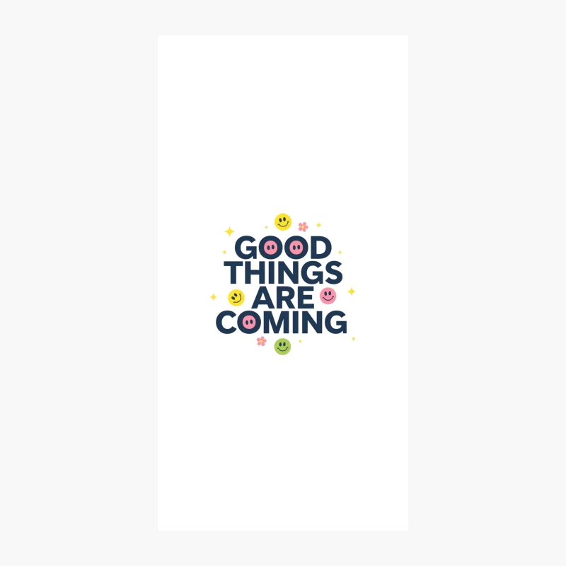 Cheerful Motivational Message with Smiley Faces iPhone Case