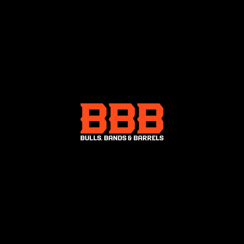 Orange BBB (Bulls Bands & Barrels) Western Event Logo Design iPhone Case