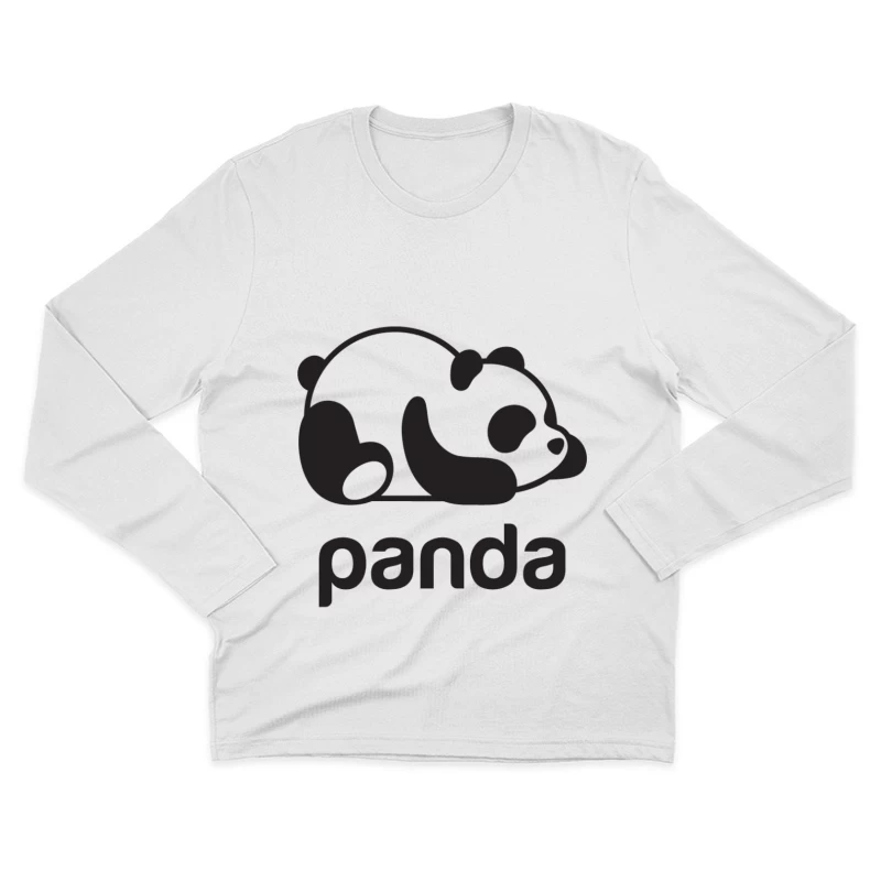 Schlafender Panda Logo Herren Langarm T-Shirt