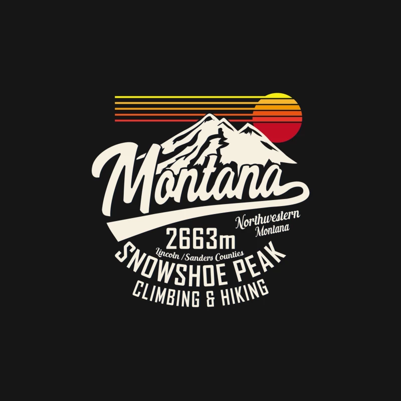 Montana Snowshoe Peak für Klettern und Wandern Herren Langarm T-Shirt