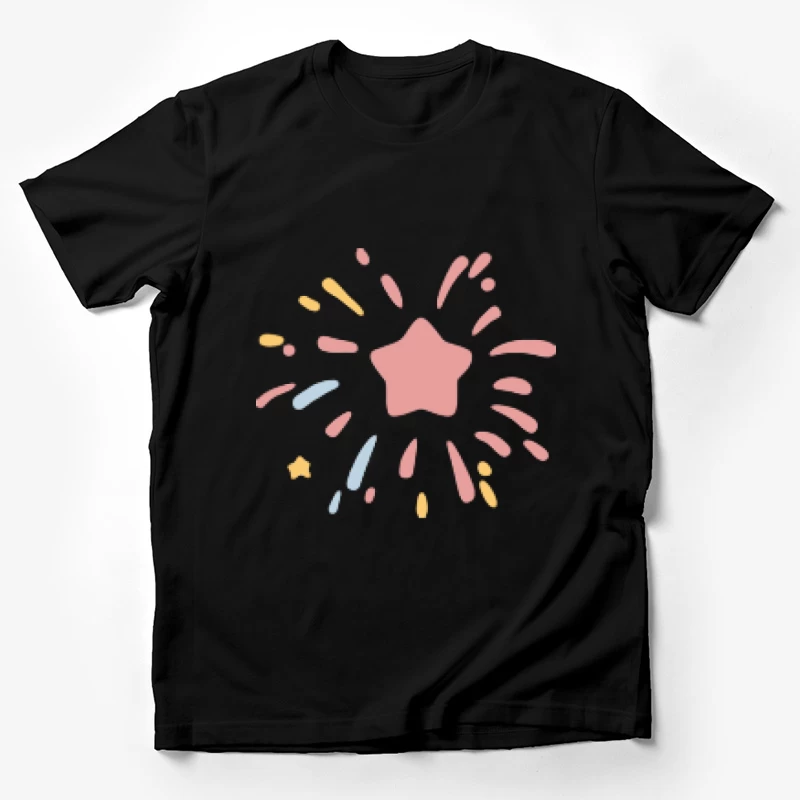 Bunte Sternexplosion Herren T-Shirt