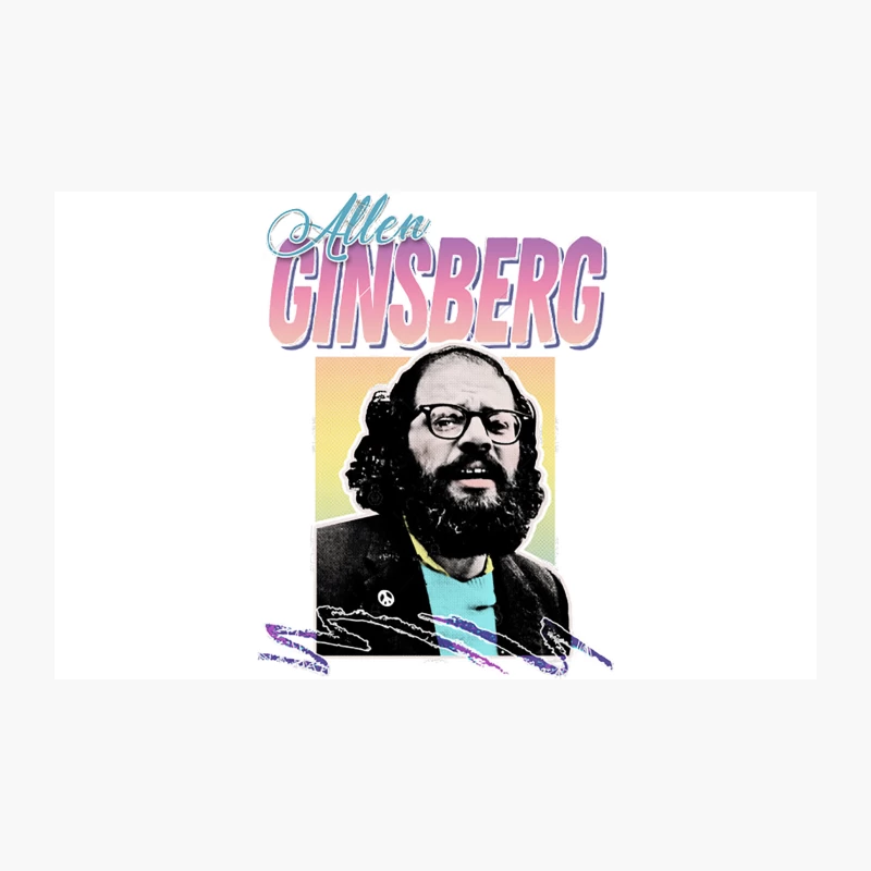 Allen Ginsberg 80s Style Aesthetic Tribute Design Travel Mug