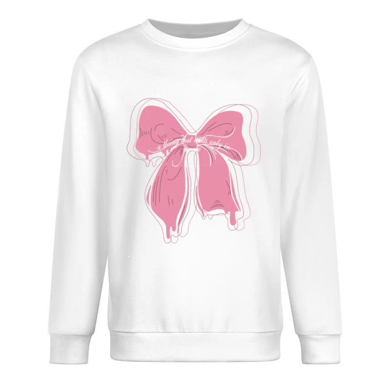 Rosa Schleife mit tropfendem Effekt Herren Pullover Sweatshirt