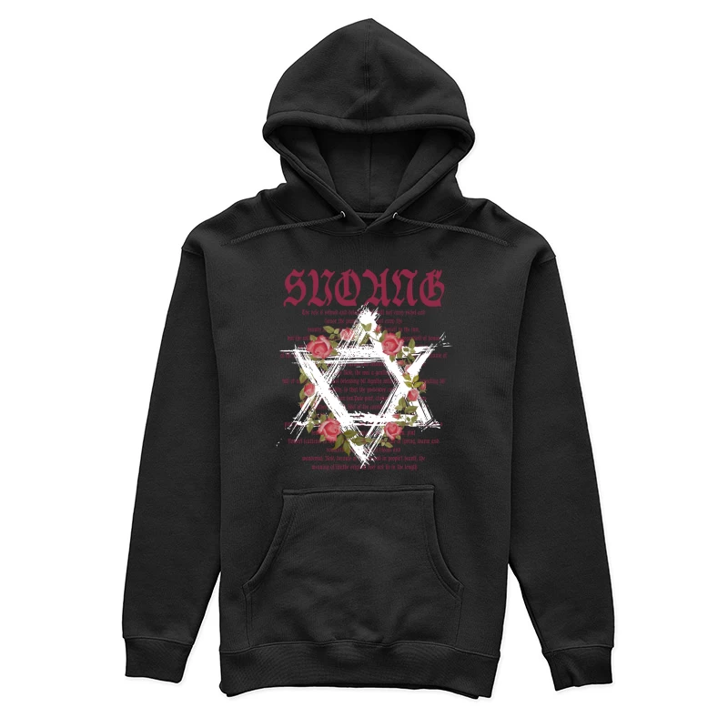 Jung mit Blumen und Stern Damen Pullover Hoodie