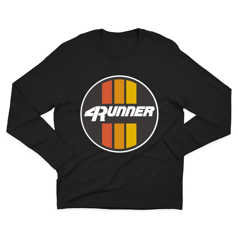 Retro-Style 4Runner Logo with Orange-Yellow Racing Stripes Male Long Sleeve T-Shirt