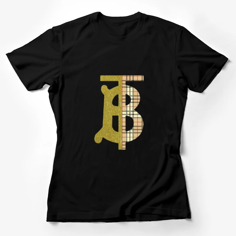 Glitzerndes Alphabet-Design Damen T-Shirt