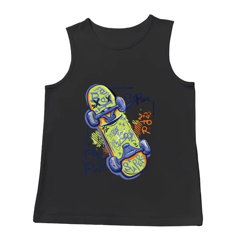 Funky Skateboard Design Herren Tanktops