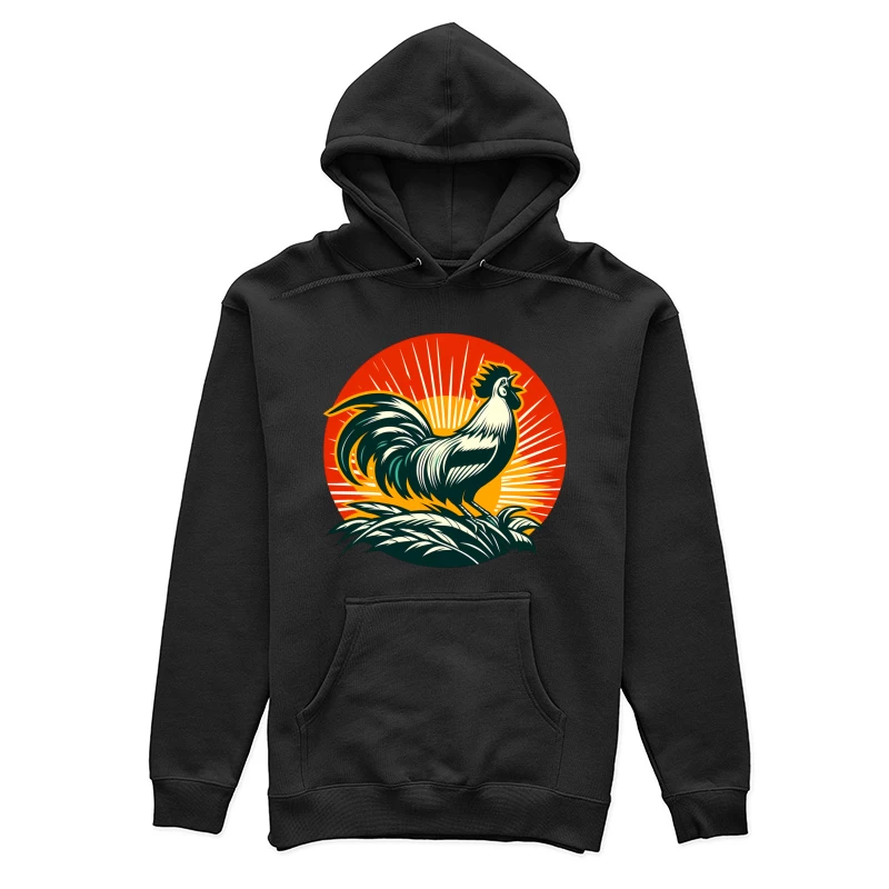 Buy Rooster Sunrise Vintage Female Pullover Hoodie