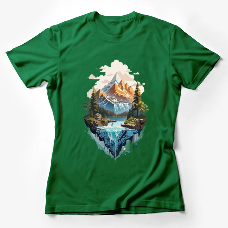 Majestic Mountain Landscape Female T-Shirt