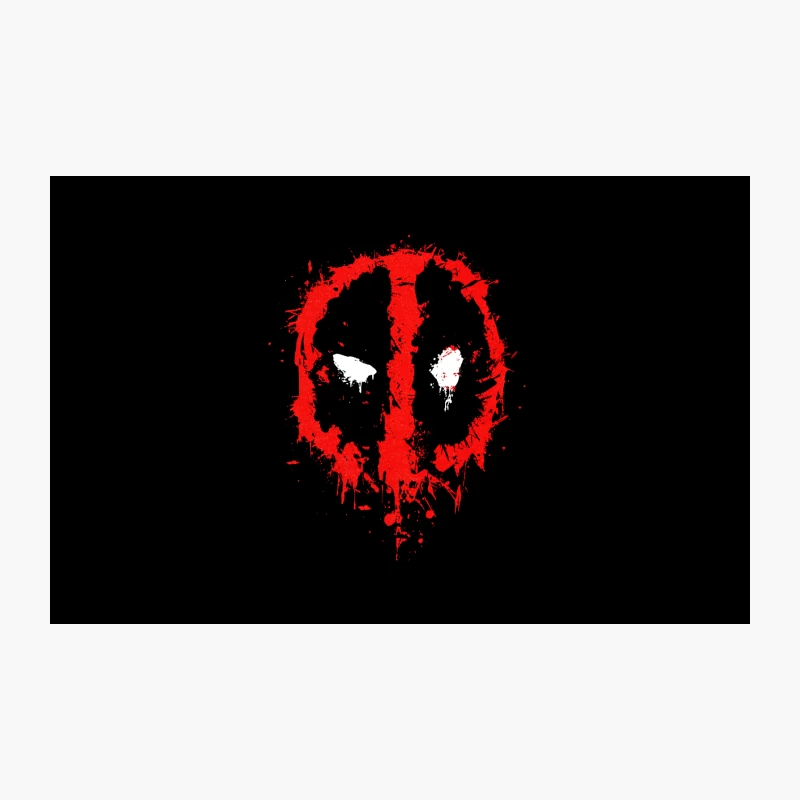 Deadpool's Bloody Emblem: A Splattered Superhero Symbol Travel Mug