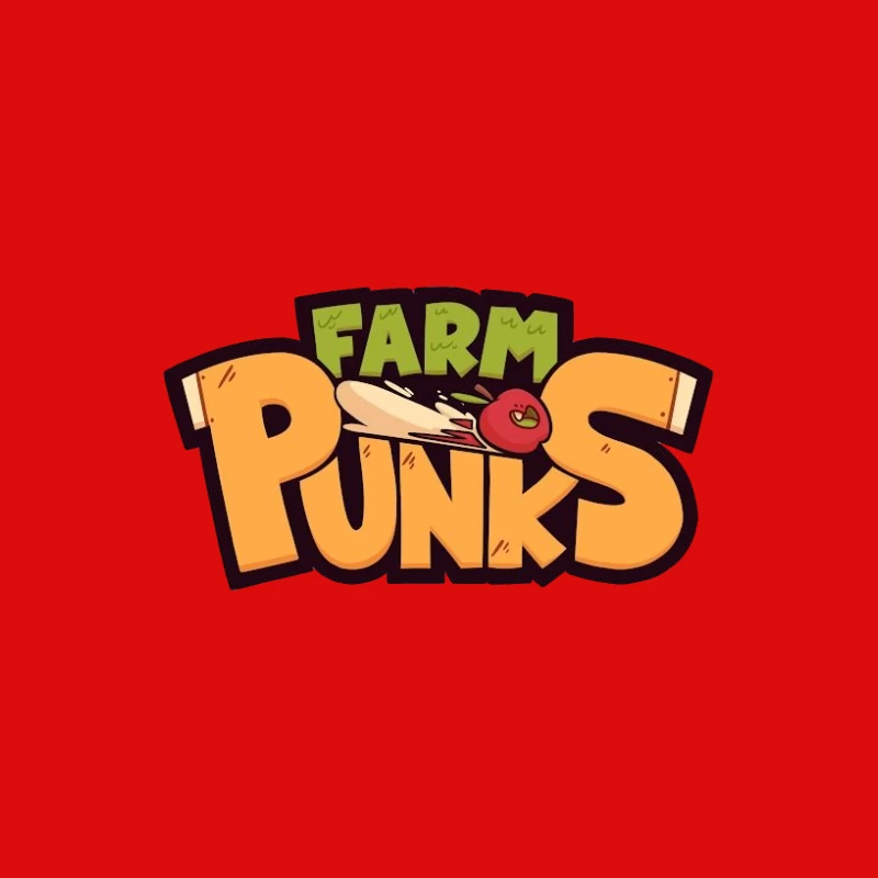 Farm Punks Logo mit fliegendem Apfel Herren Tanktops