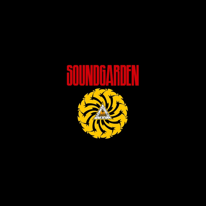 Soundgarden Band Logo with Badmotorfinger Album Symbol Desk Mat