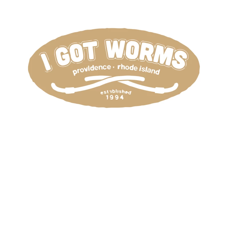 Vintage Oval Logo for "I Got Worms" Business in Providence, Rhode Island Tapestry