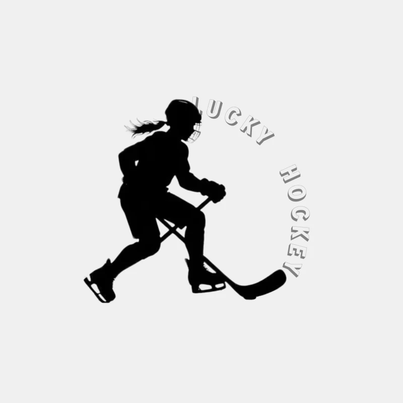 Female Hockey Player Silhouette in Action Male Tank Top