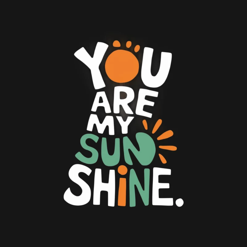 Sunny Typography: Positive Message in Orange and Green Mouse Pad