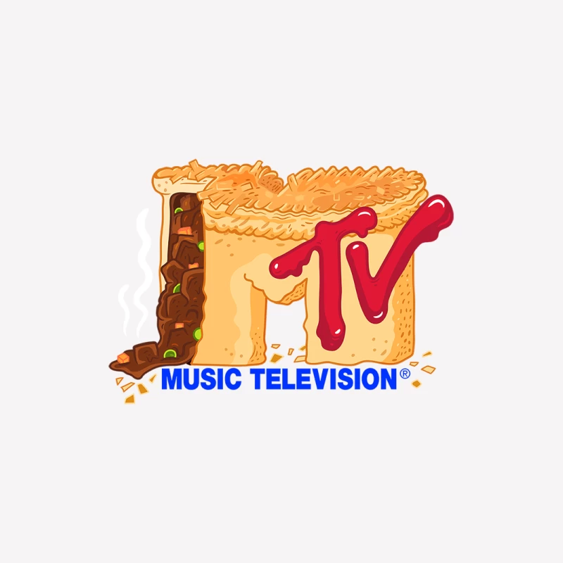 MTV-Logo als Fleischpastete Herren T-Shirt