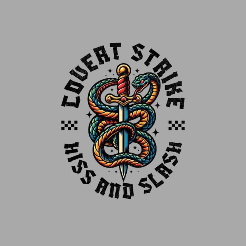 Traditional Snake and Dagger Logo Design - Covert Strike Emblem Male Pullover Hoodie