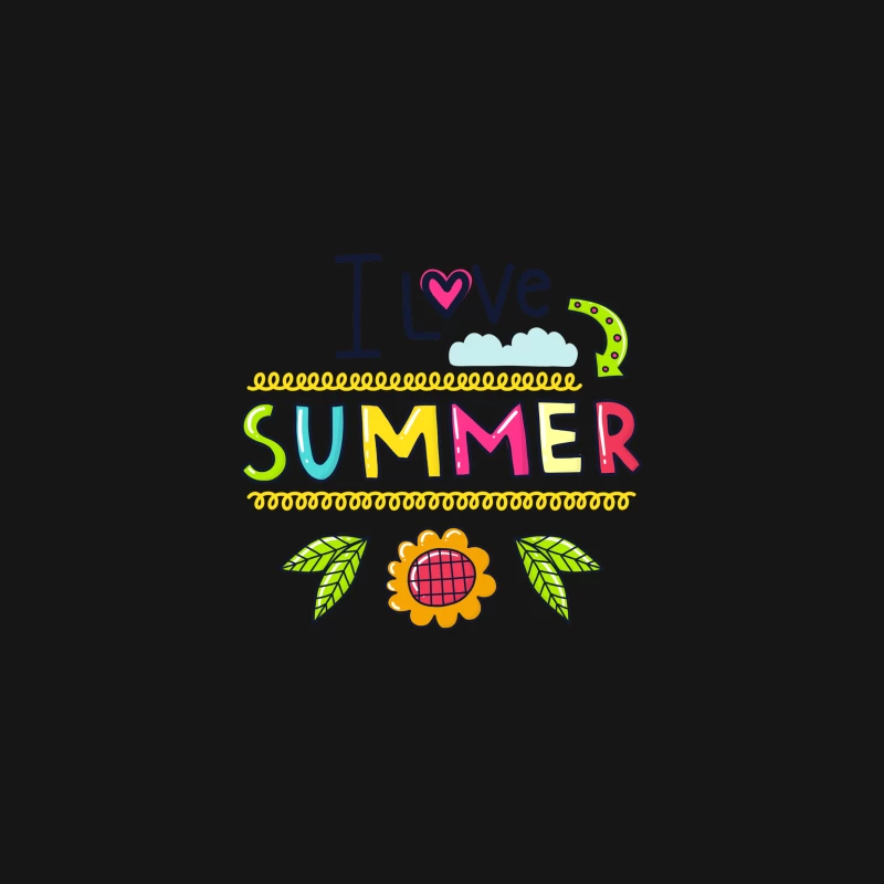 J'aime l'été coloré Femme T-Shirt