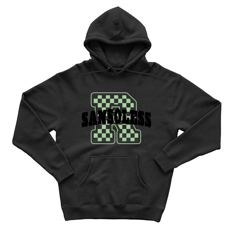 Schachbrett-Muster-Buchstabe R Herren Pullover Hoodie