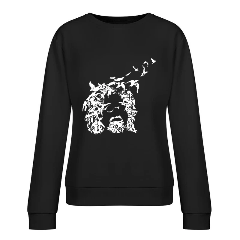 Counting Crows White Art Female Pullover Sweatshirt