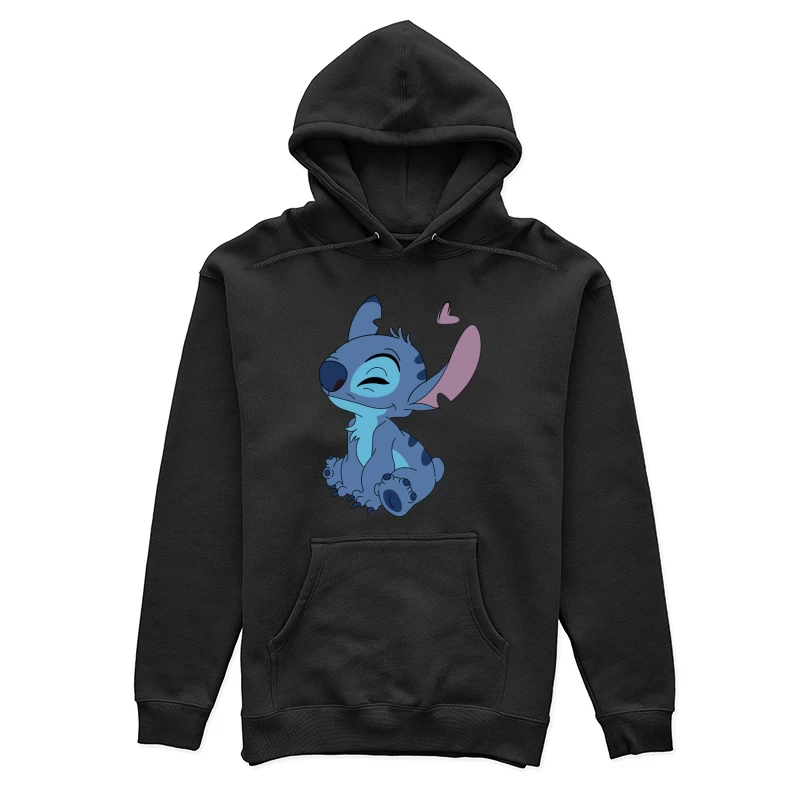 Süßer blauer Alien-Charakter mit Herz Damen Pullover Hoodie
