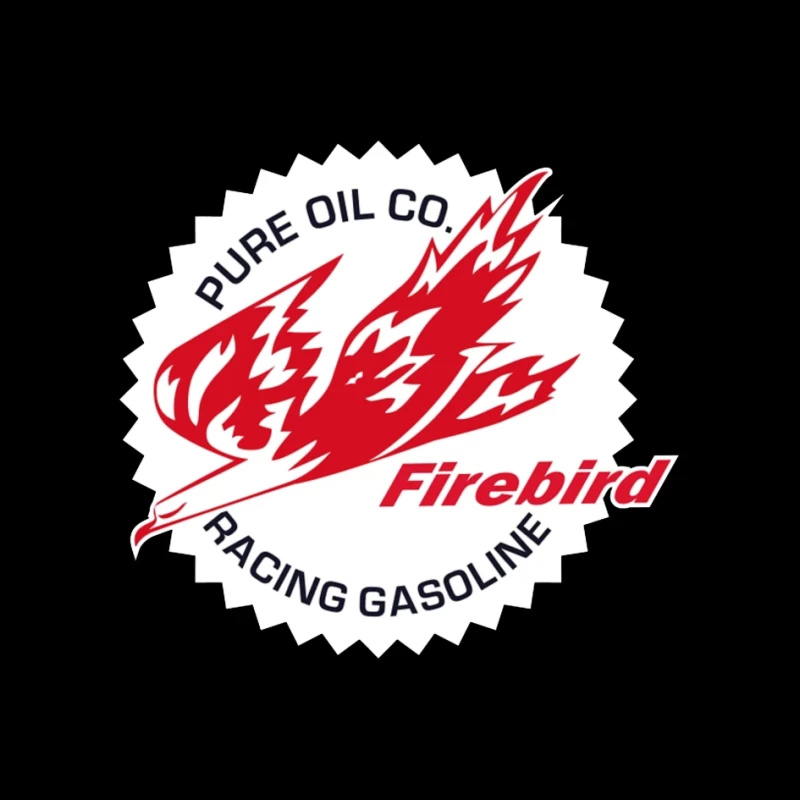 Vintage Pure Oil Company Firebird Racing Gasoline Logo Pin