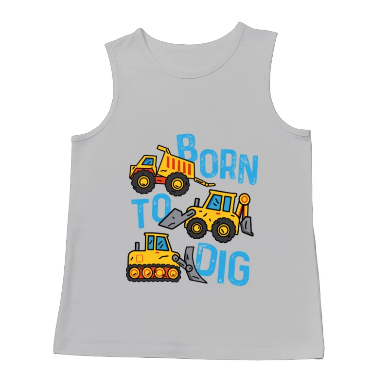 Baumaschinen-Design mit Slogan Herren Tanktops