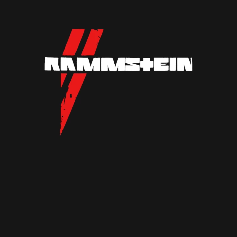 Rammstein Metal Band Logo in Red and White Male Long Sleeve T-Shirt