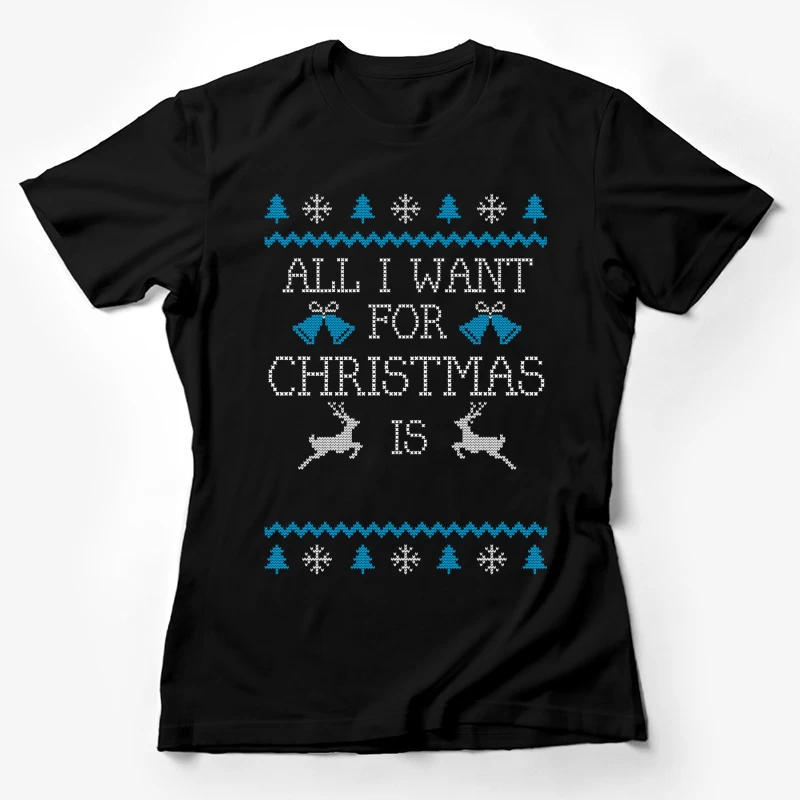 Motif de Noël avec texte joyeux Femme T-Shirt