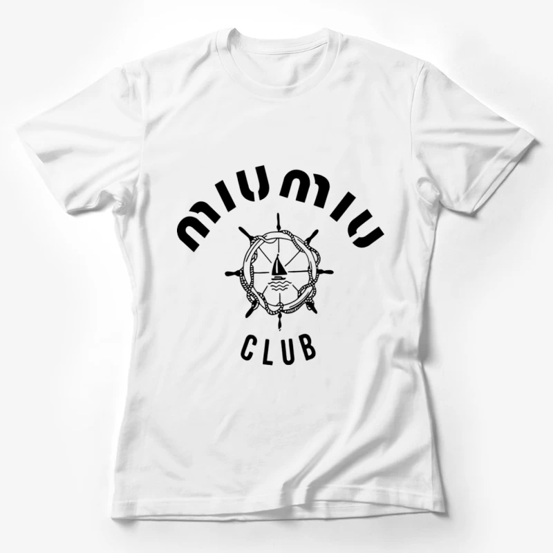 Seemannschaftsclub-Logo mit Steuerrad Damen T-Shirt