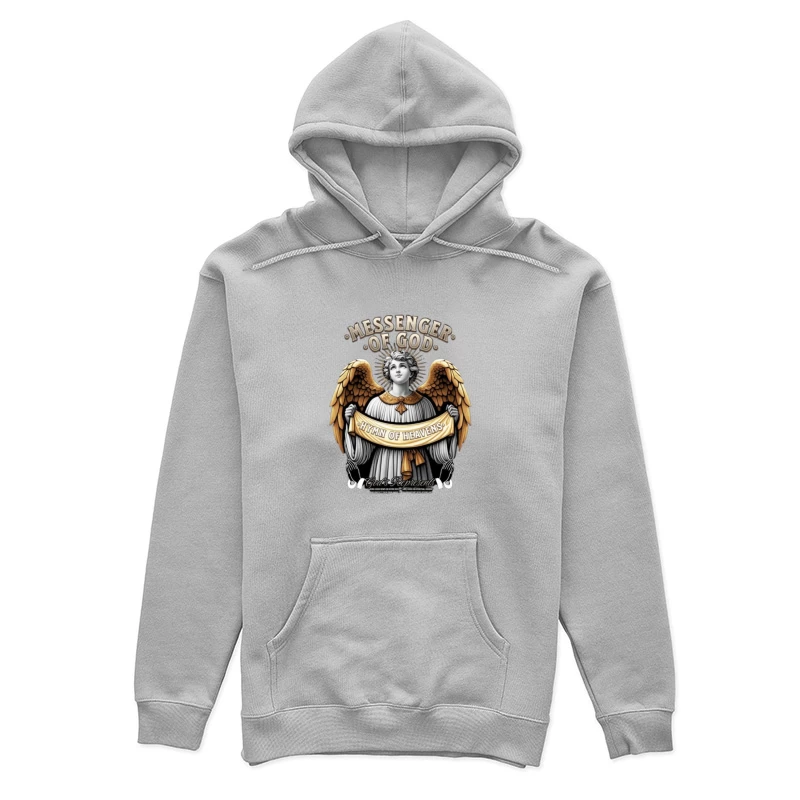 Divine Angel: Messenger of God with Hymn of Heavens Banner - Classical Religious Artwork Female Pullover Hoodie