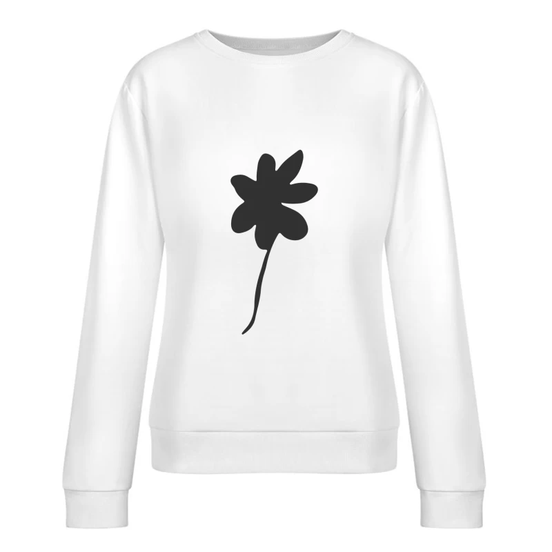 Silhouette de fleur Femme Sweat-shirt à enfiler