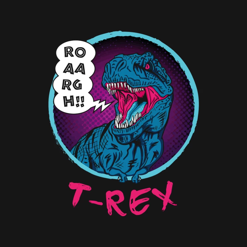 Neon T-Rex Power Male Long Sleeve T-Shirt