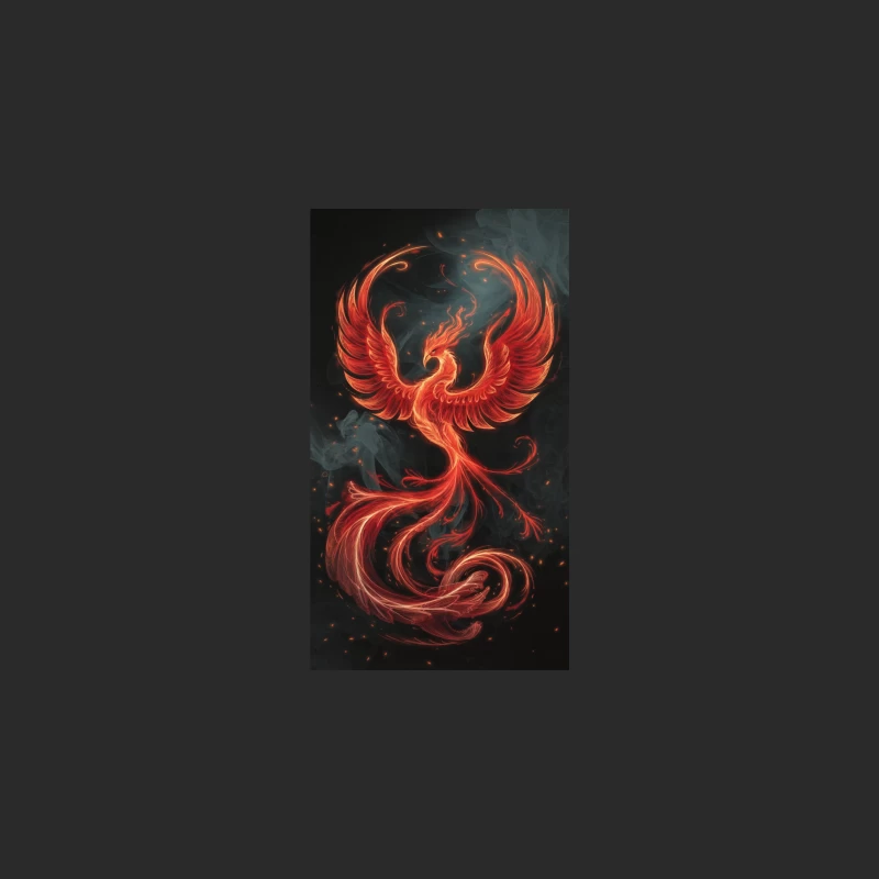 Majestic Phoenix Rising: Fiery Fantasy Art of Mythical Firebird Baseball Cap