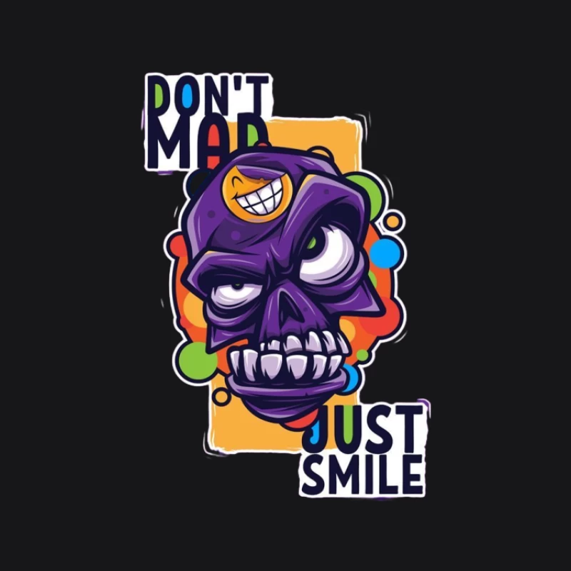 Lächelnder Totenkopf mit motivierendem Spruch Herren Pullover Hoodie