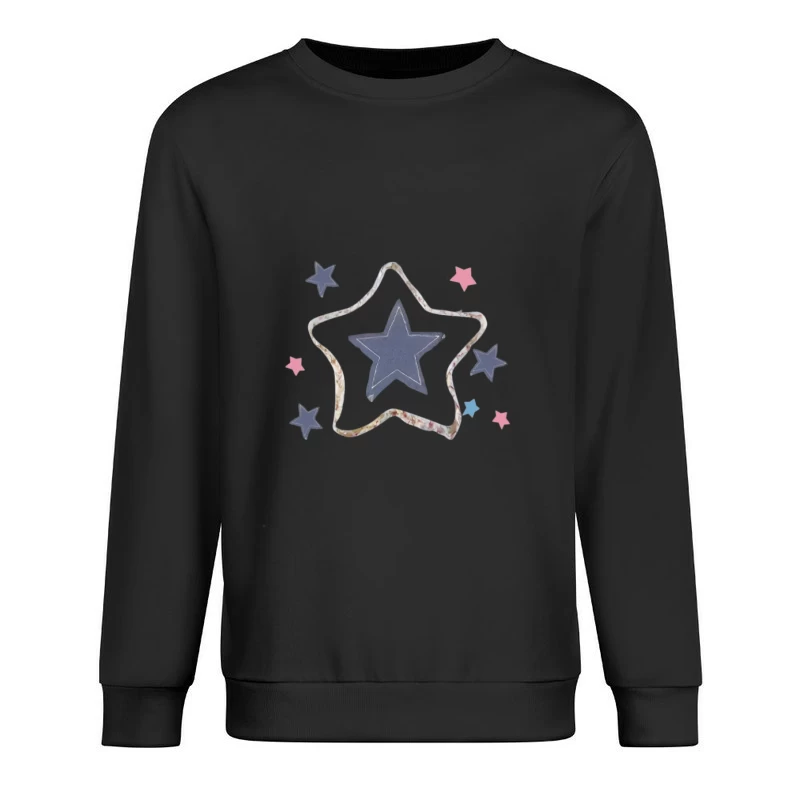 Design di stelle colorate Felpa pullover Uomo
