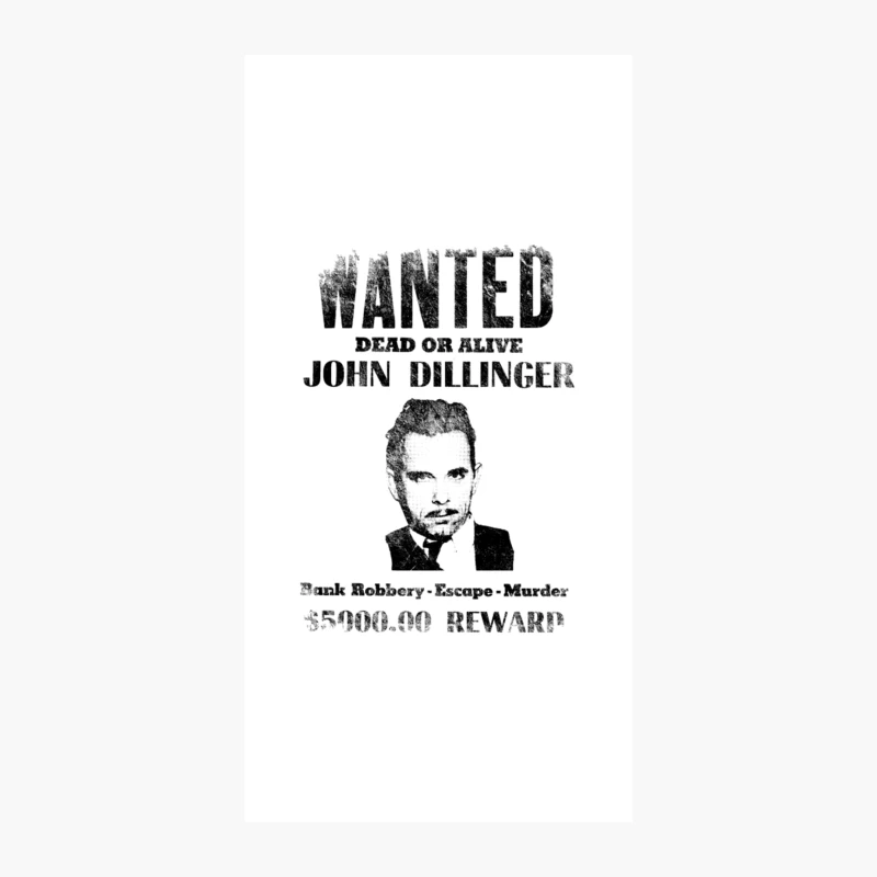 Wanted Poster John Dillinger, distressed iPhone Case