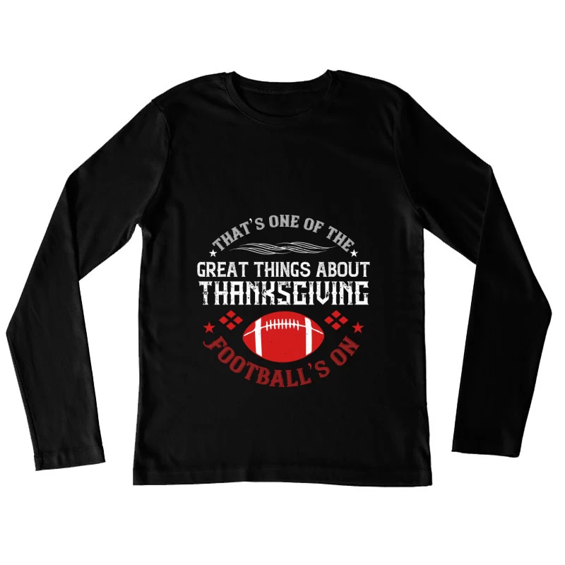Thanksgiving et football Femme Manches Longues T-Shirt