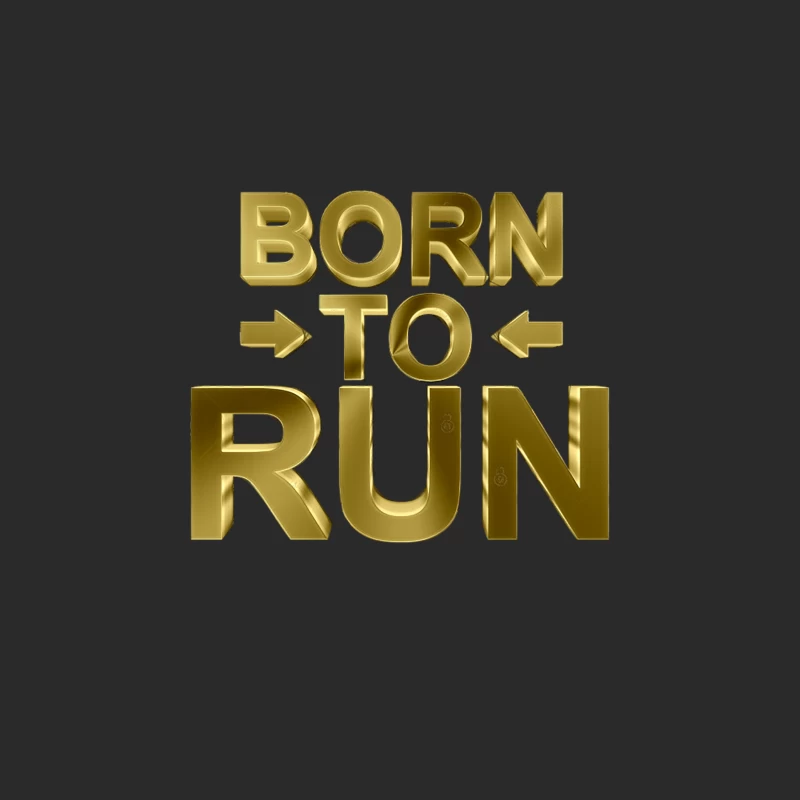 Born To Run - FitnessGoldWinner Typography Baseball Cap