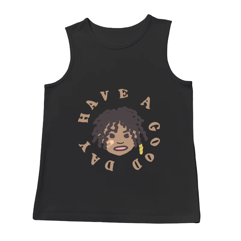 Fröhlicher Tag Design mit Gesicht Herren Tanktops