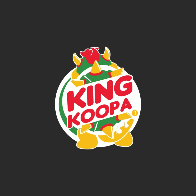 King Koopa: Iconic Nintendo Villain Logo Design Baseball Cap
