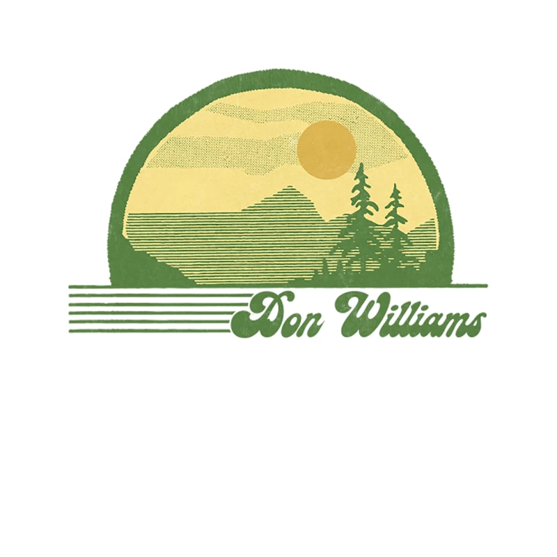 Don Williams  Retro Style Country Fan Design Tapestry